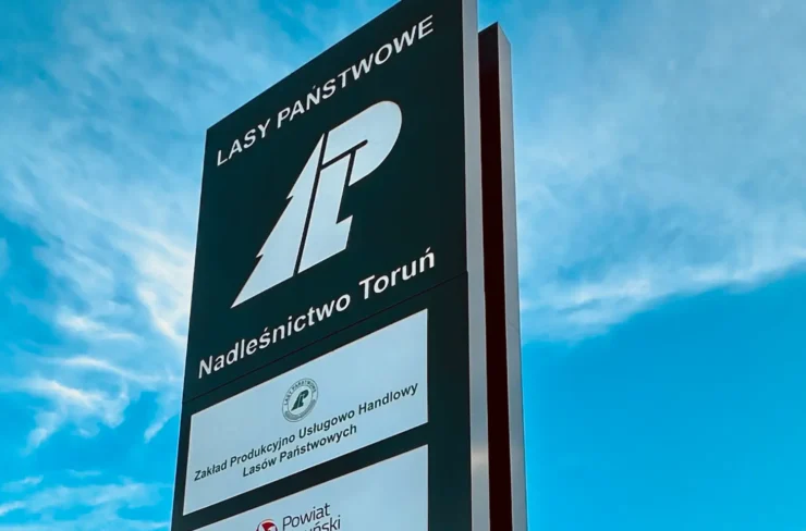 Pylon Lasy Państwowe Nadleśnictwo Toruń - Graffico