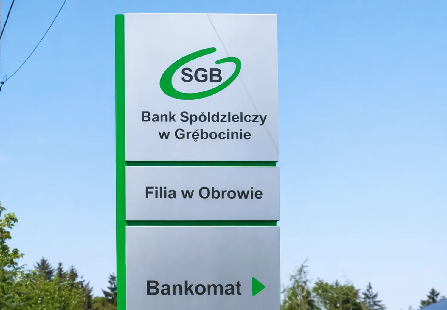 Totem reklamowy SGB Bank Spółdzielczy w Grębocinie – Graffico Totem reklamowy SGB Bank Spółdzielczy w Grębocinie - Graffico