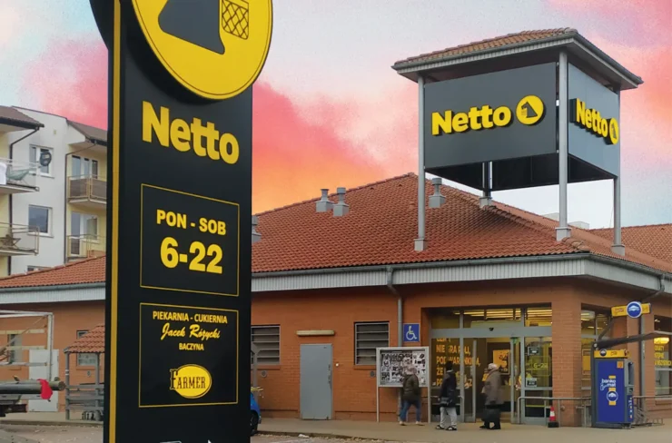 Branding sklepu Netto - retail