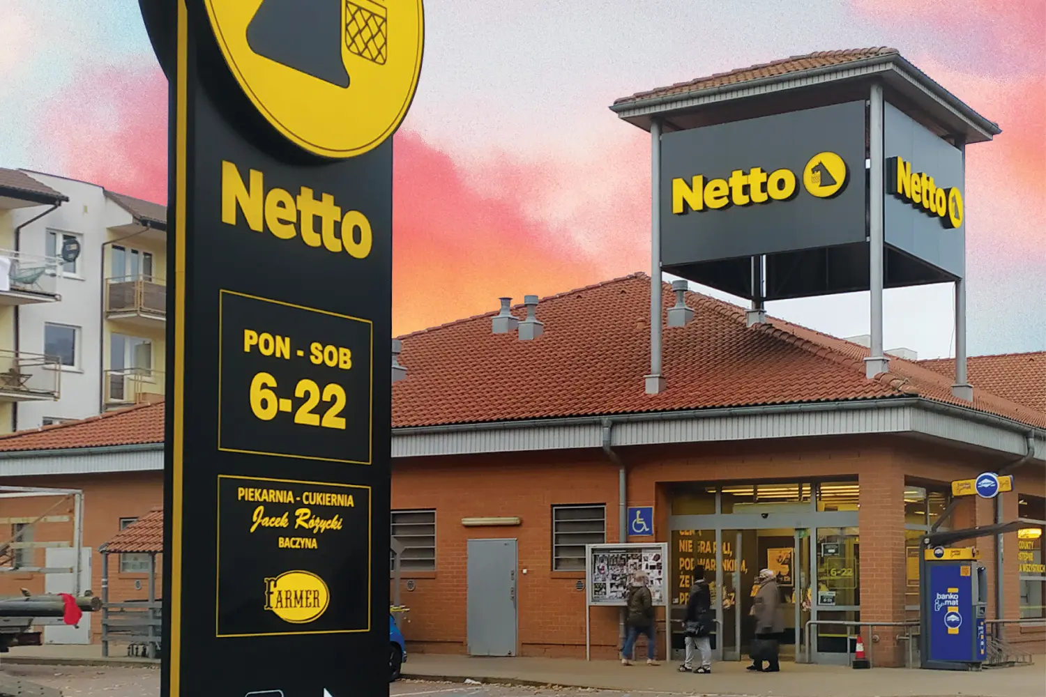 Branding sklepu Netto - retail