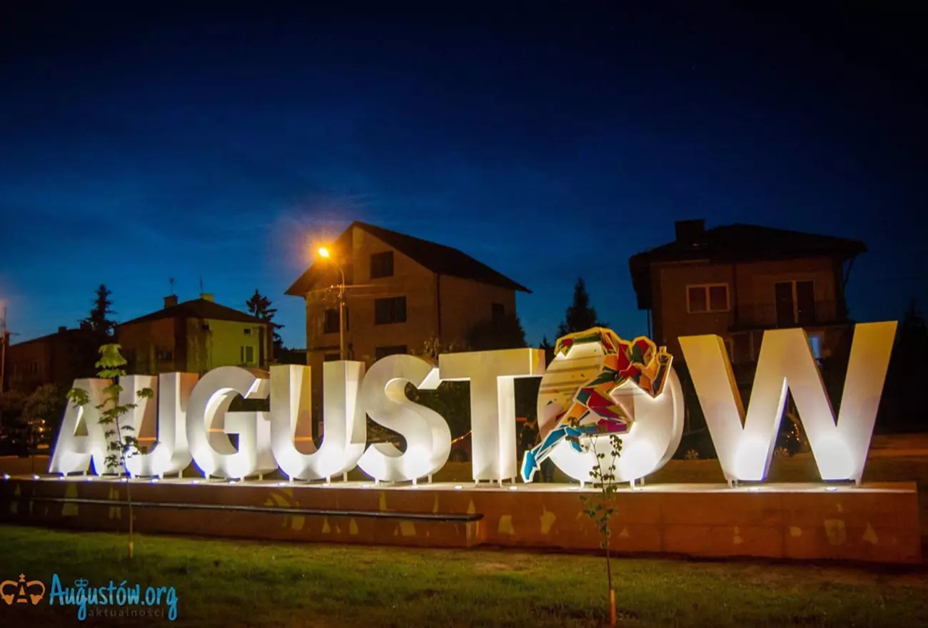 Napis 3D Augustów - realizacja Graffico
