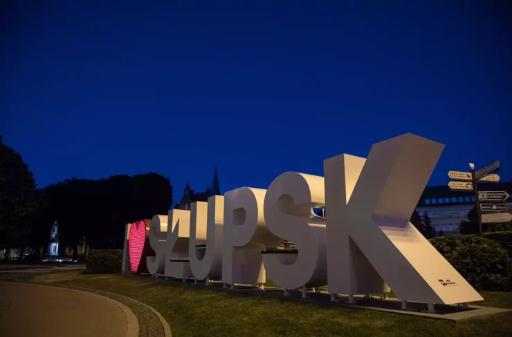 Napis I LOVE SŁUPSK - producent Graffico