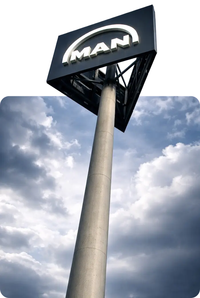 Słup reklamowy MAN - producent Graffico