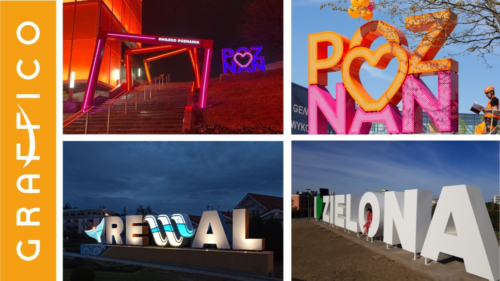 napisy dla miast producent Graffico