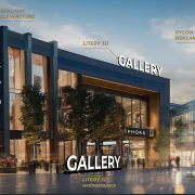 oznakowanie galerii handlowej Graffico