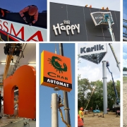 montaż reklamy świetlnej