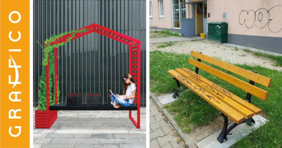 kreatywna ławka w mieście