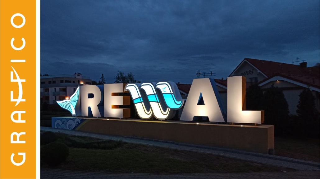 litery wielkoformatowe dla miast