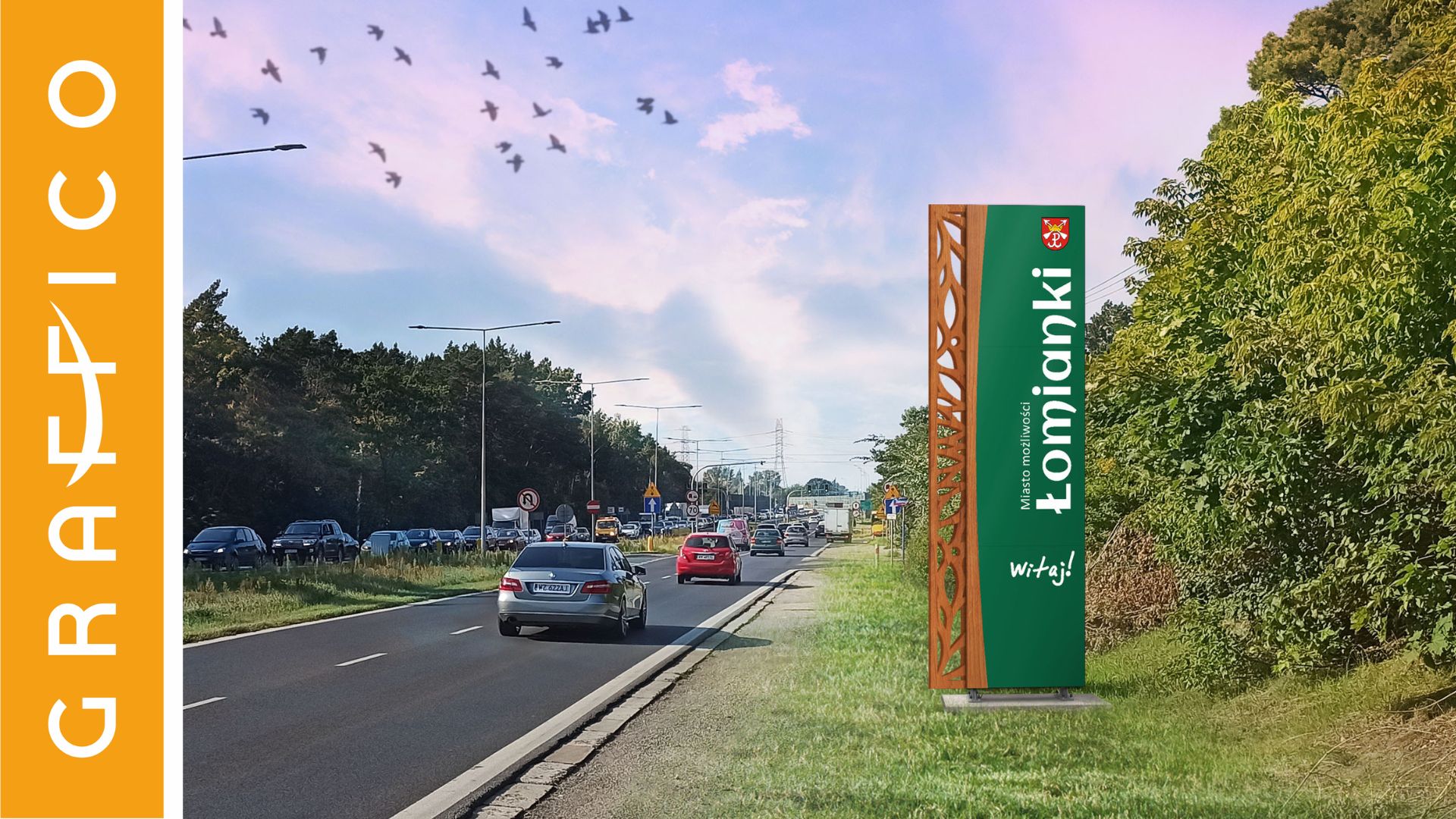 pylon reklamowy producent Graffico