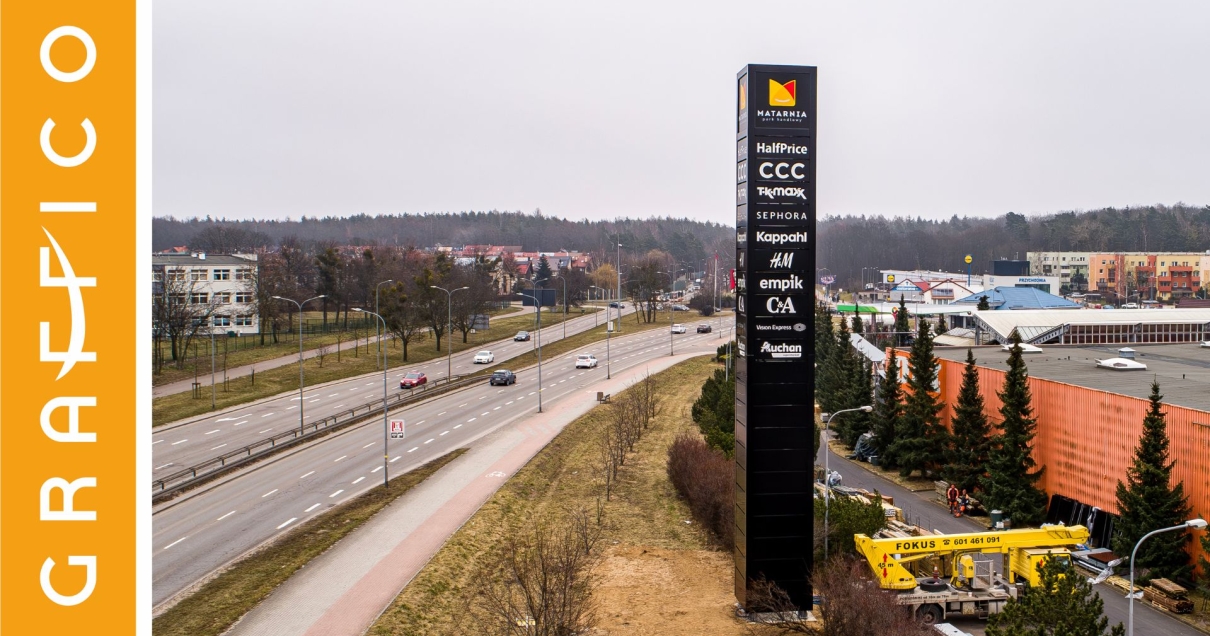 Pylon dla parku handlowego