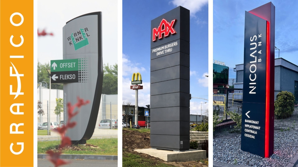 pylon reklamowy producent Graffico
