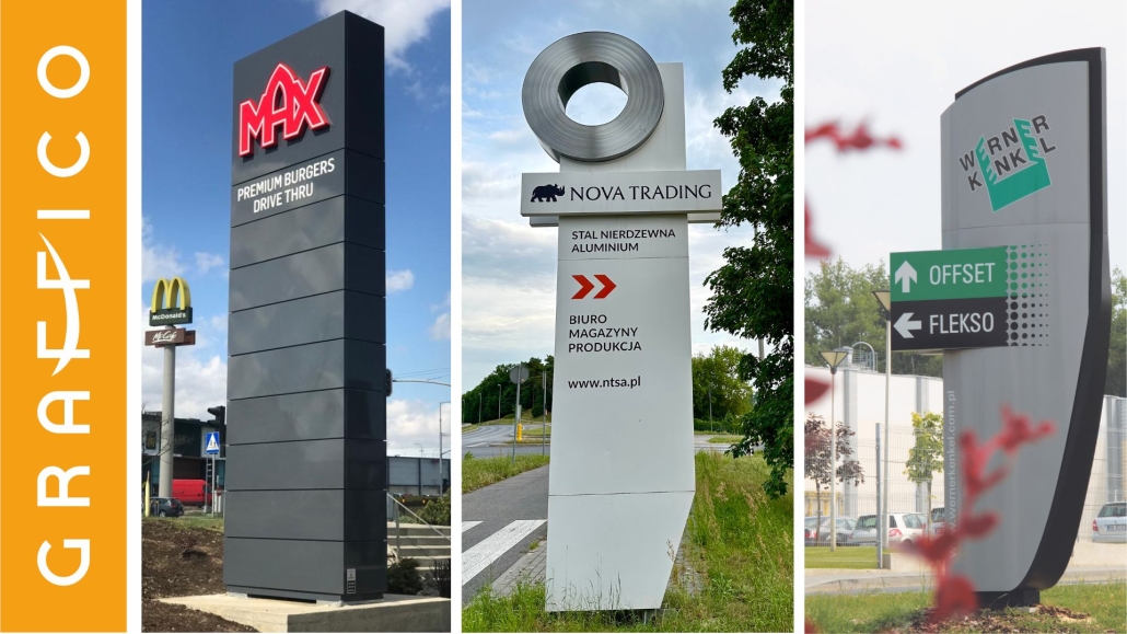 pylon reklamowy producent Graffico