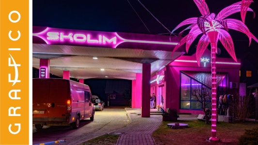 stacja paliw Skolim, Graffico